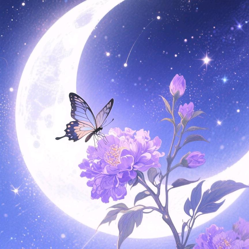 星河捻月蝶栖花
