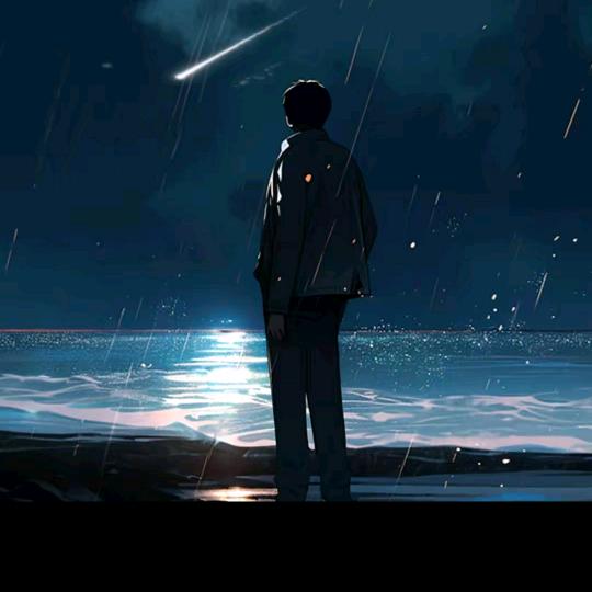 夜空忠醉亮的星