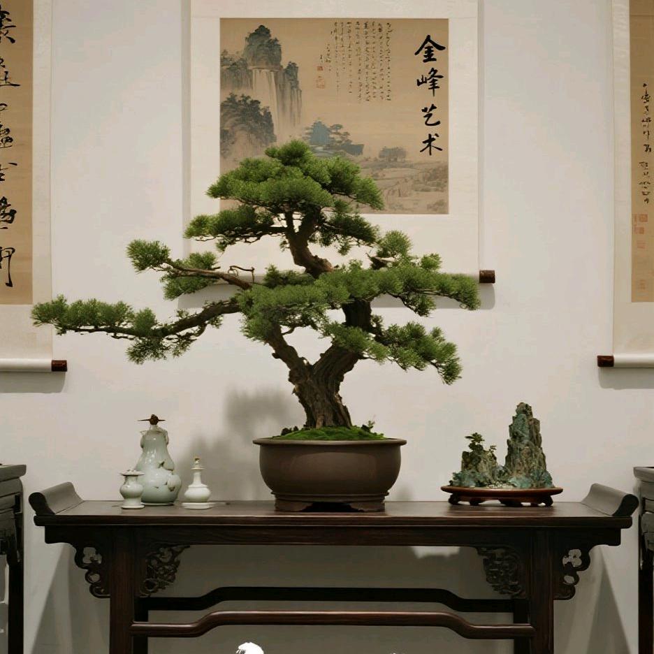 咬金的仿真盆景和微景观假山