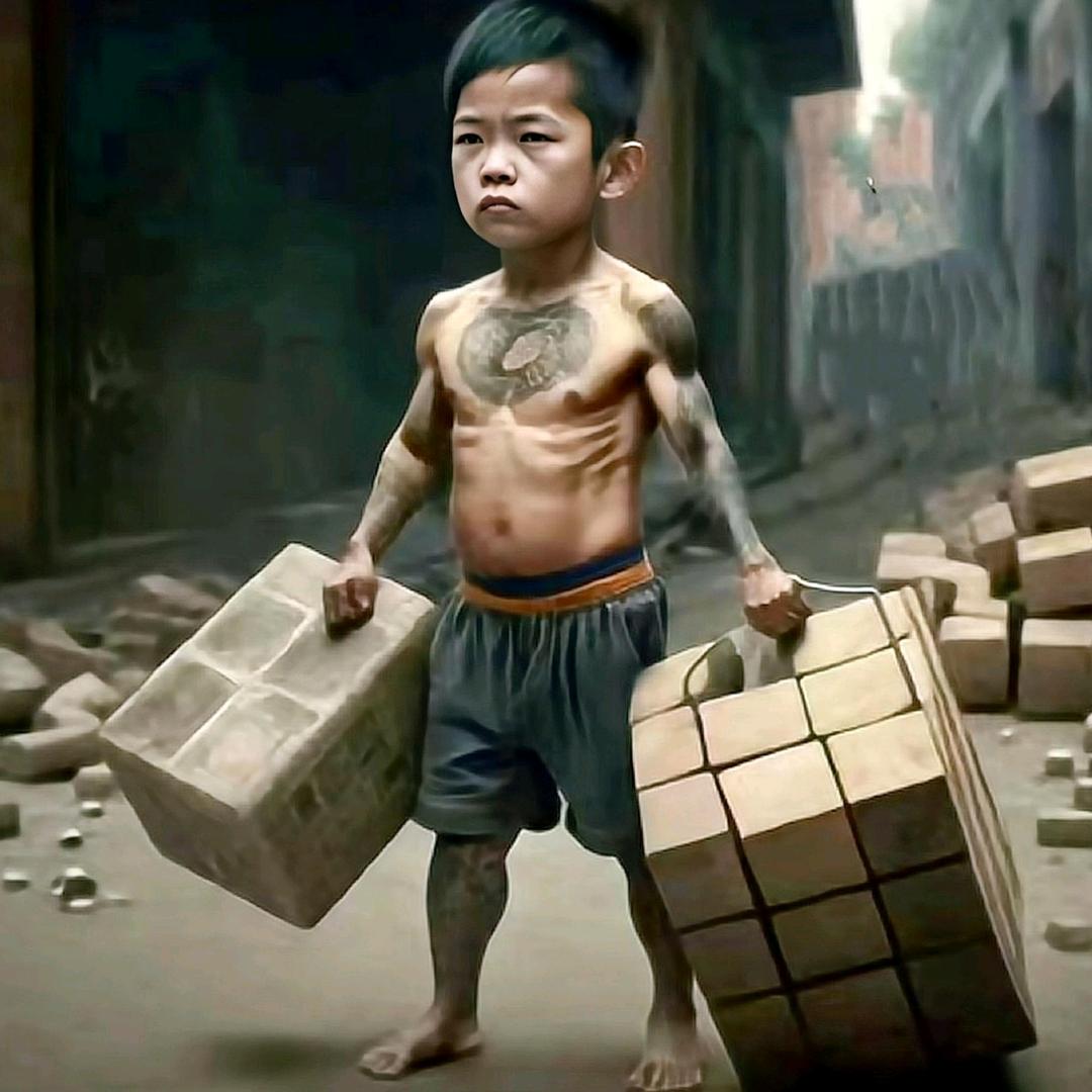 卖瓷砖的小黑孩