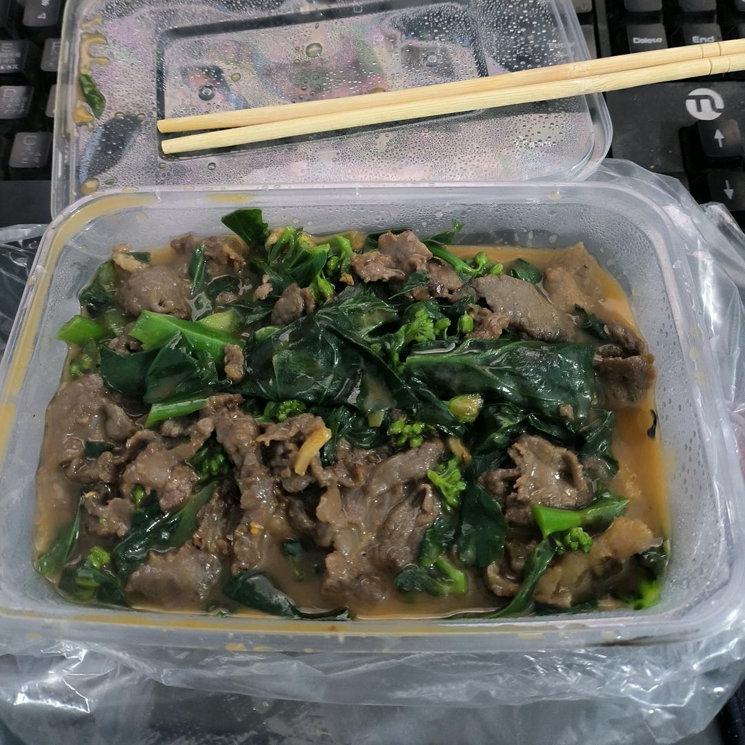 芥兰炒牛肉