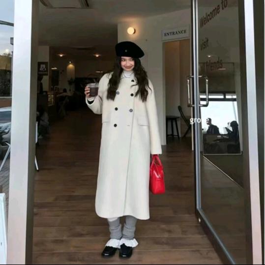 沐沐轻奢羊绒大衣