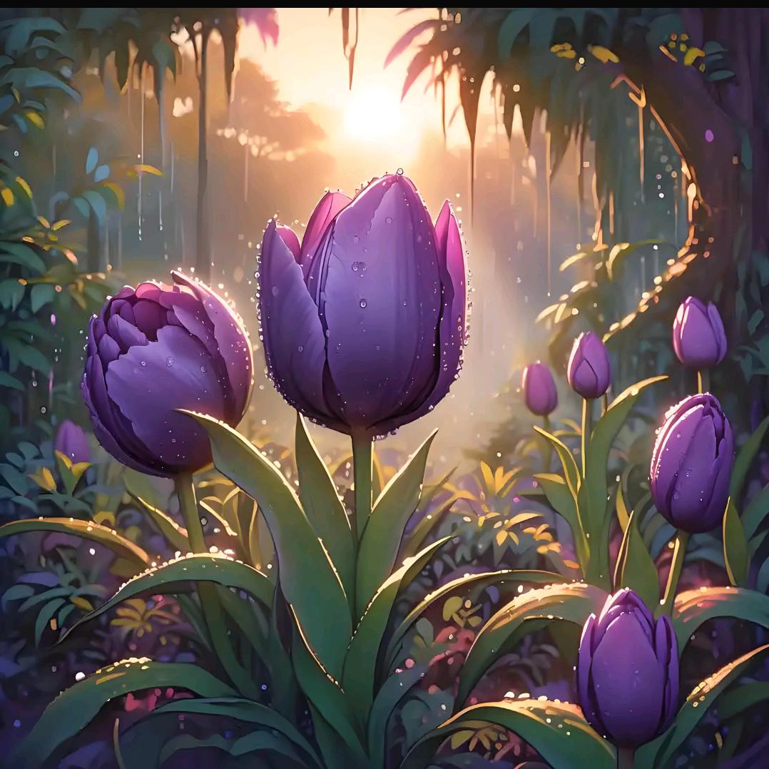 ༺紫色郁金香༻