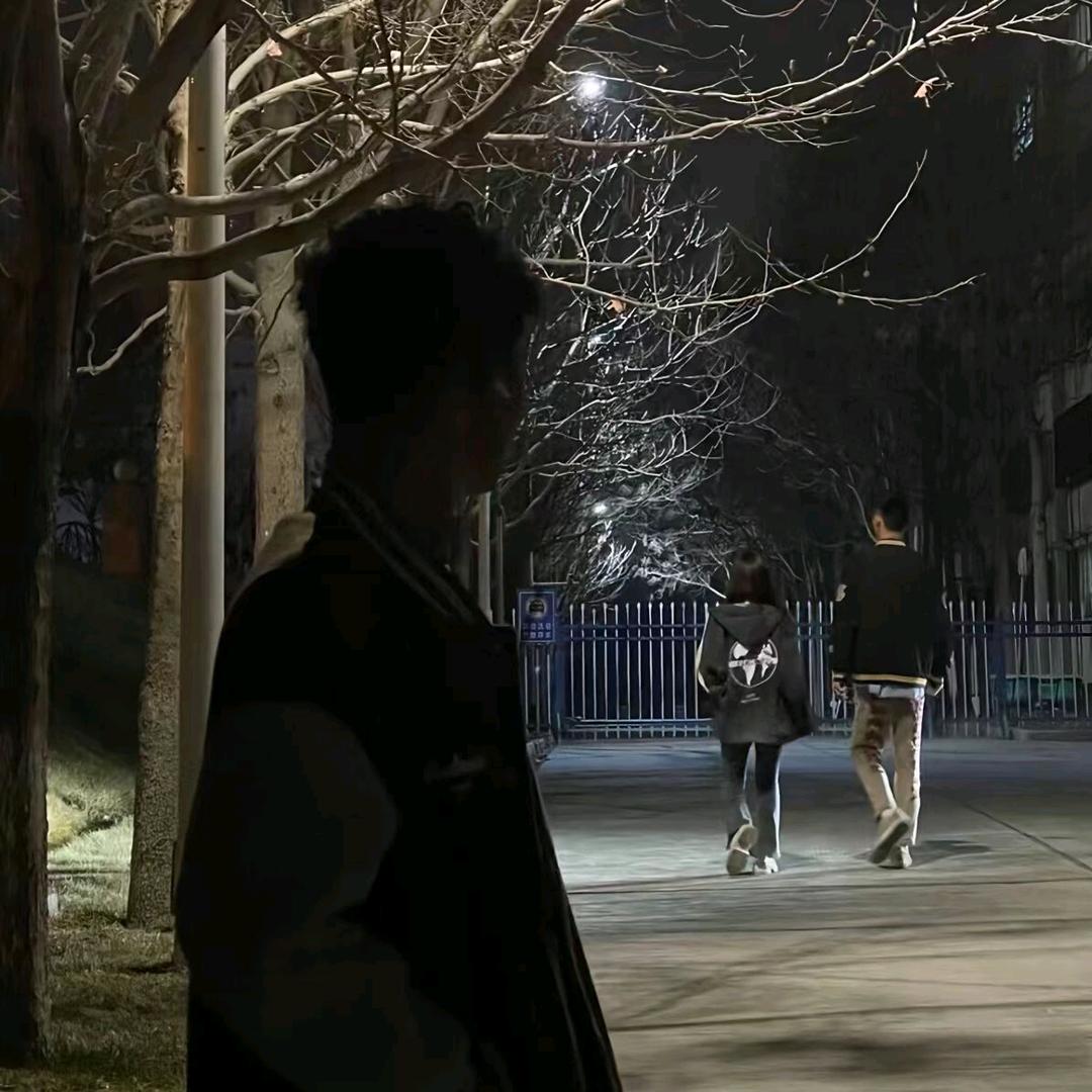 街灯替我皱了眉