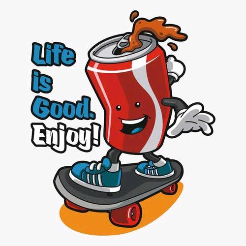 眼巴巴的可乐罐