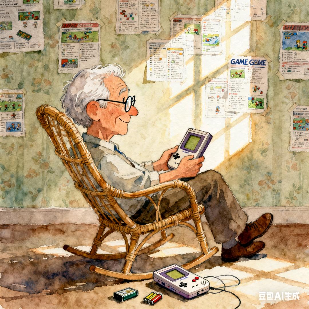 爱玩游戏的老头
