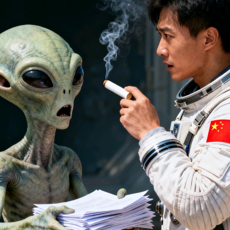 拿烟头烫外星人