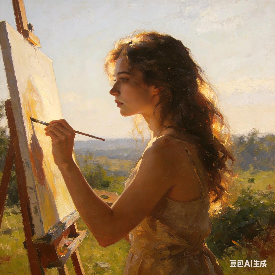 简安数绘油画家