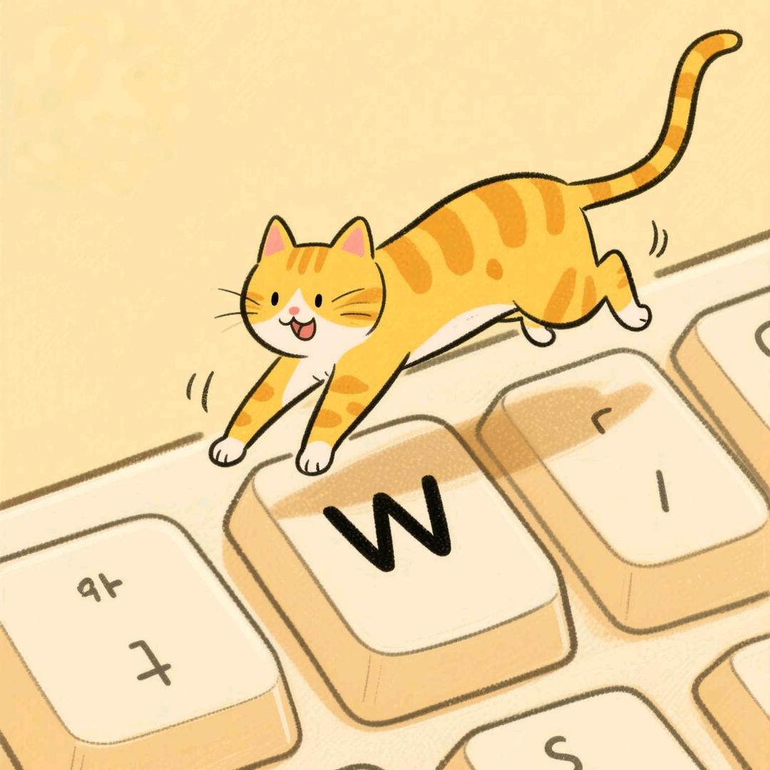 键盘上的猫