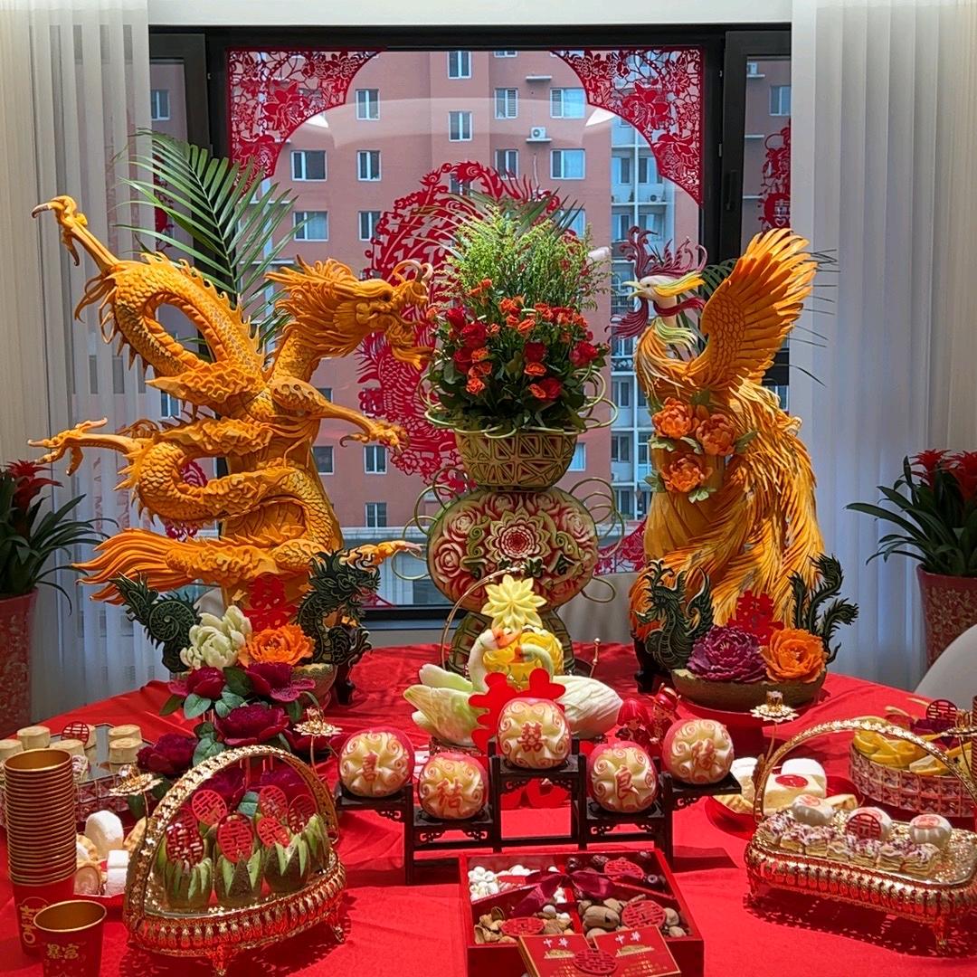 博拢莎专业婚礼摆台雕刻