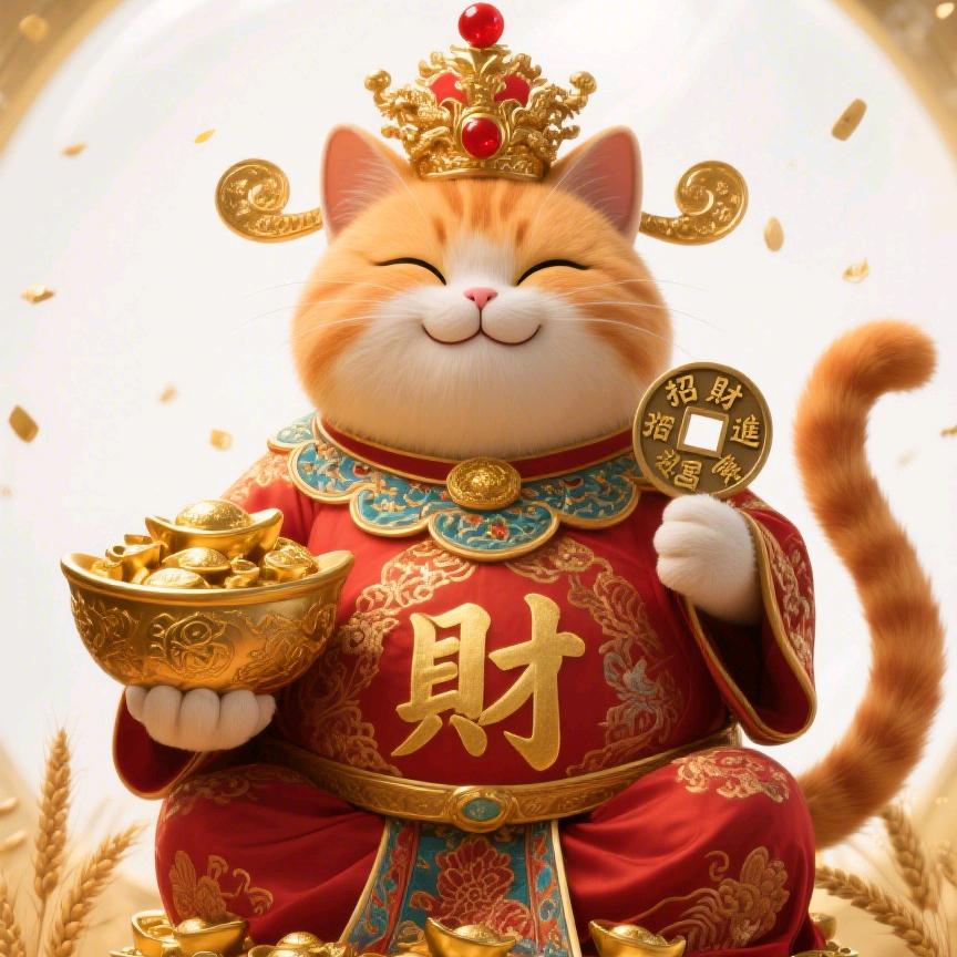 胖橘财神猫