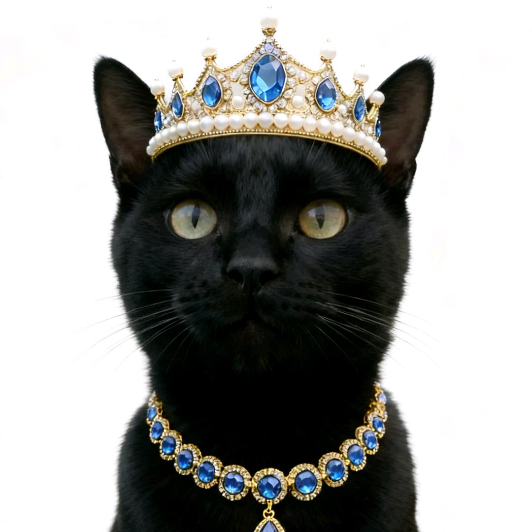 牵猫散步的年糕