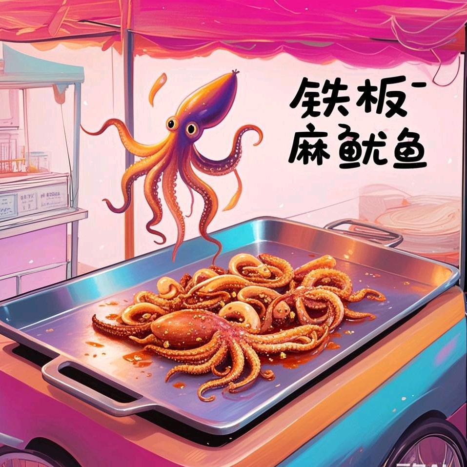 铁板麻辣鱿鱼