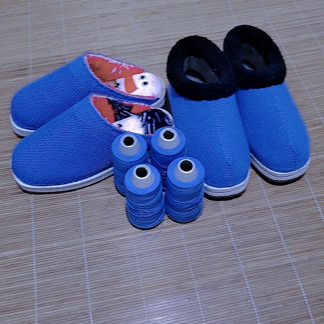 王姐手工牛仔编织棉鞋拖鞋🌹