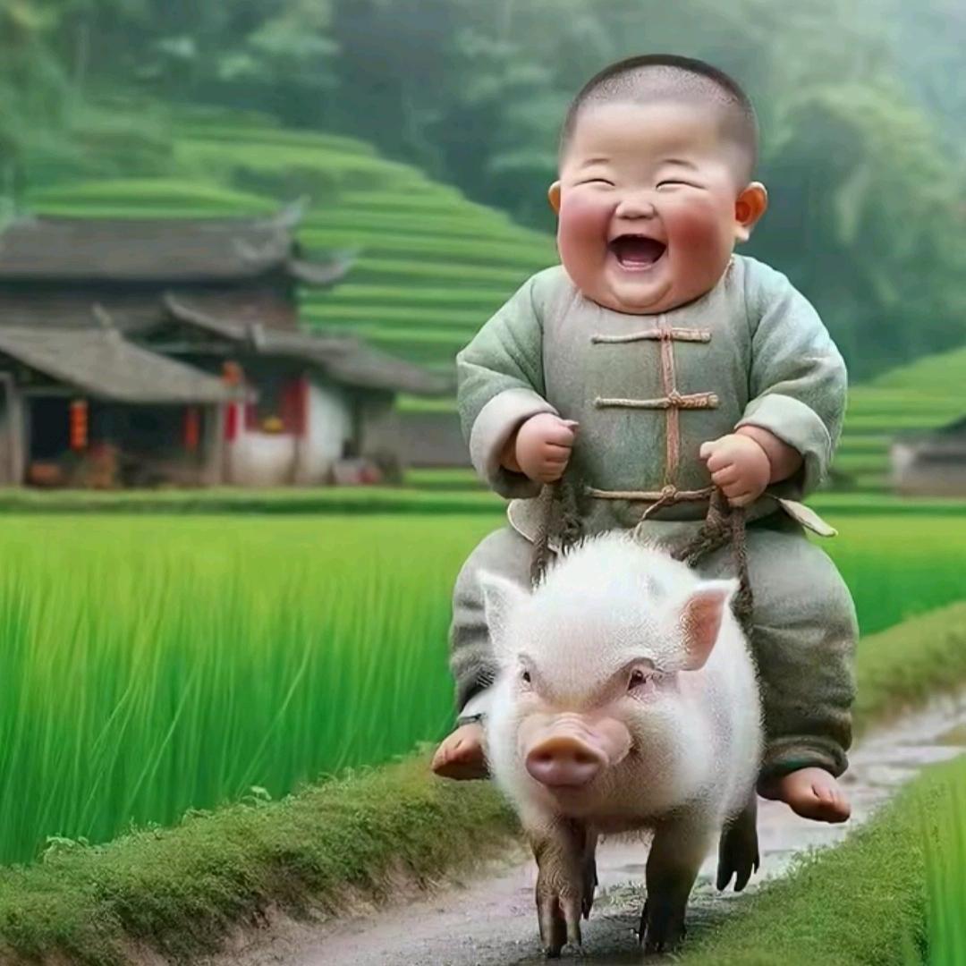 🌈  嗨～黄哥⊙﹏⊙骑猪跑高速🐷