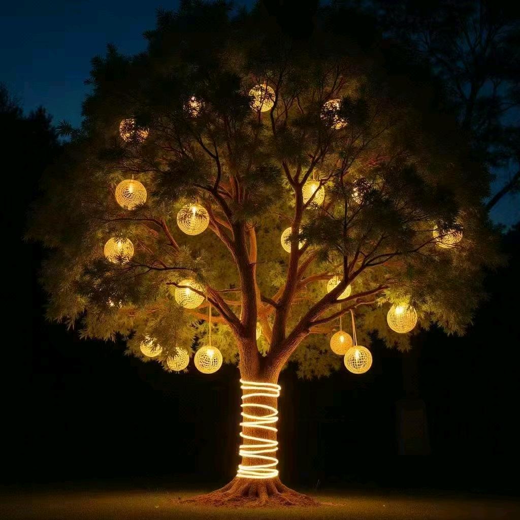 卖亮化灯具的小姐姐