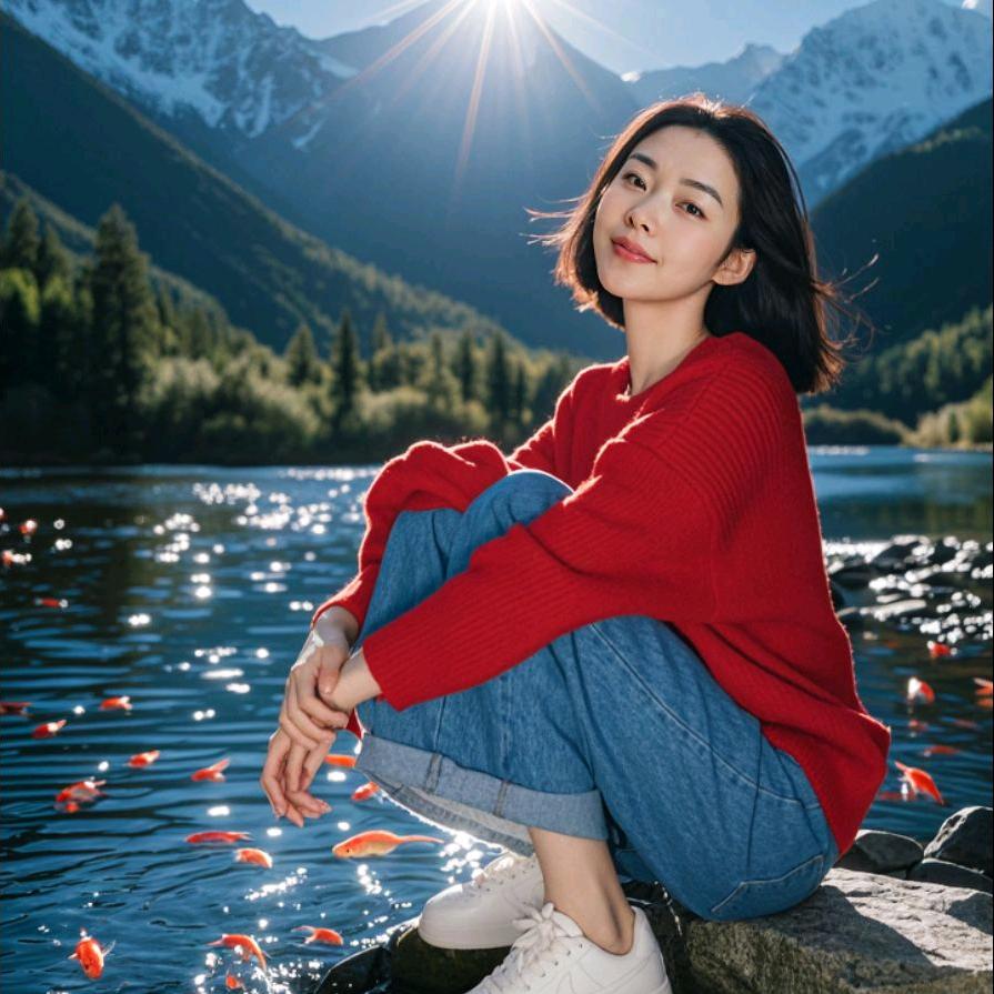晨起金色一米阳光