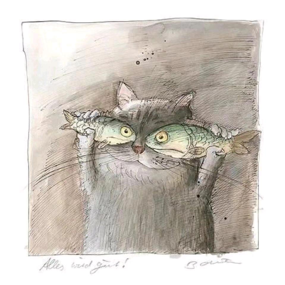 黑猫警长爱吃鱼