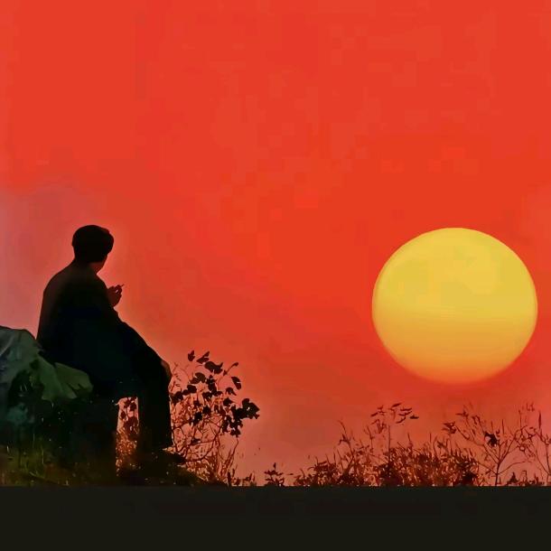 早晨八九点钟的太阳