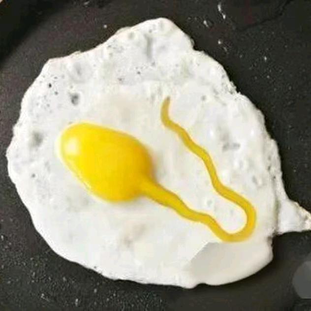 一个被强煎的蛋