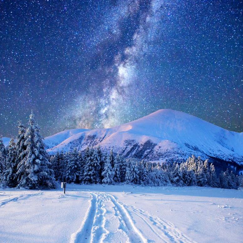 星空雪山