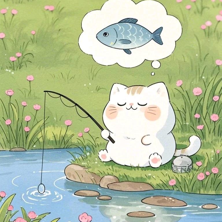 钓鱼的猫