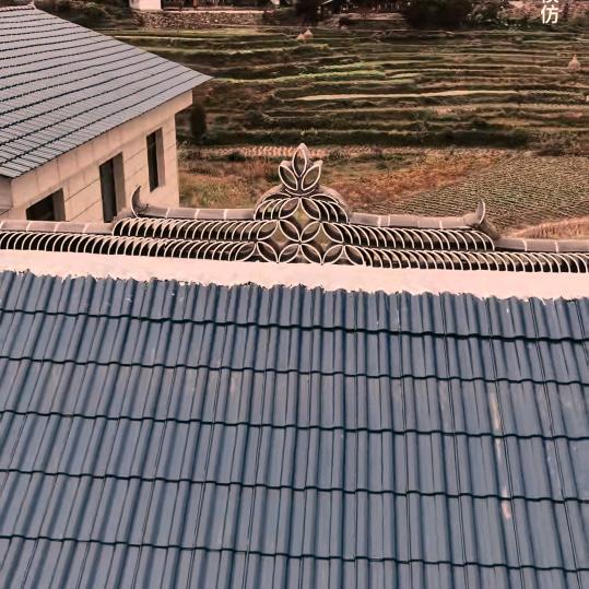 建筑工程施工队(屋顶造型盖琉璃瓦)