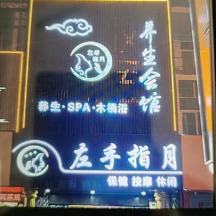 左手指月