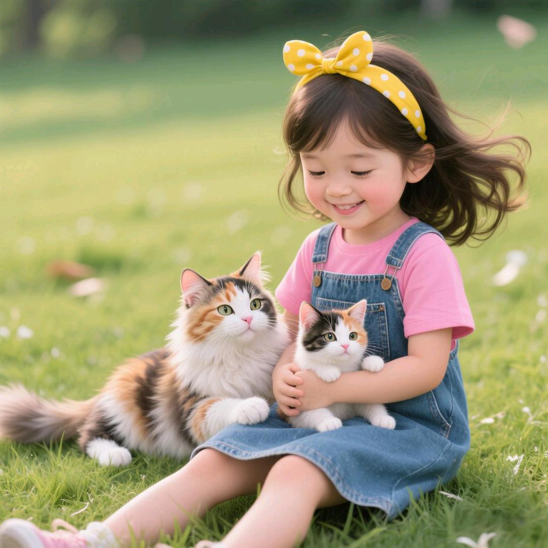 胖橘和小喵咪吉吉、拉拉呼