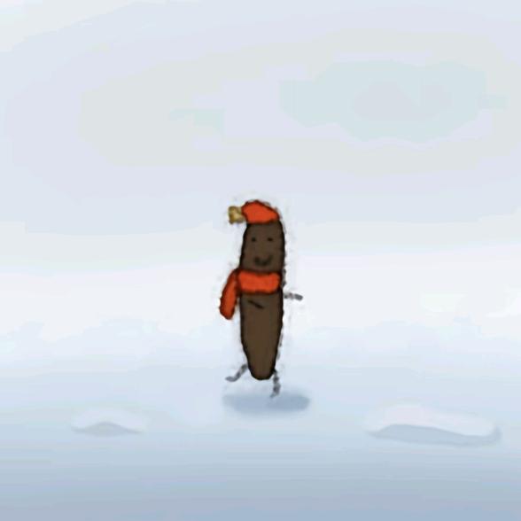 红色围巾粑粑怪