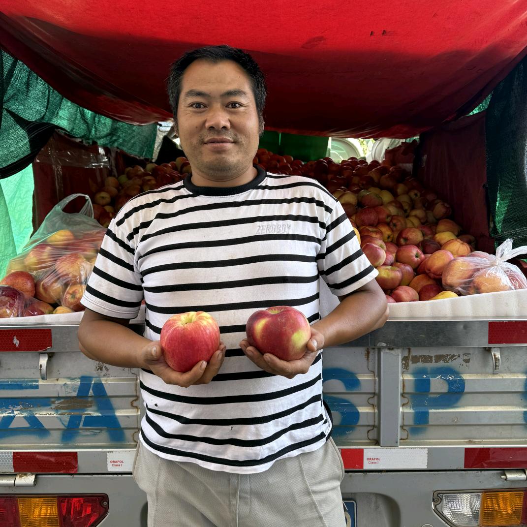 老汪拉苹果卖🍎🍎