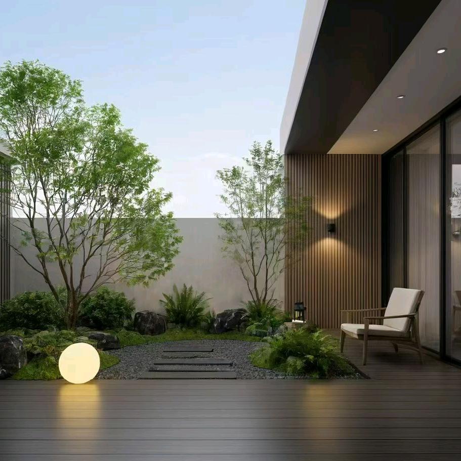 防腐木造园#庭院造景