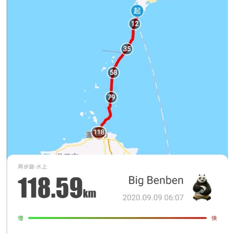 跨越海峡的皮划艇