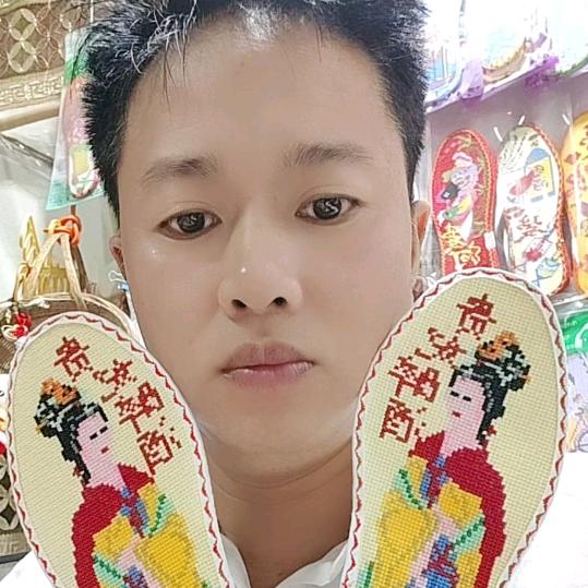 村绣哥双面绣~鸿运玫瑰鞋垫
