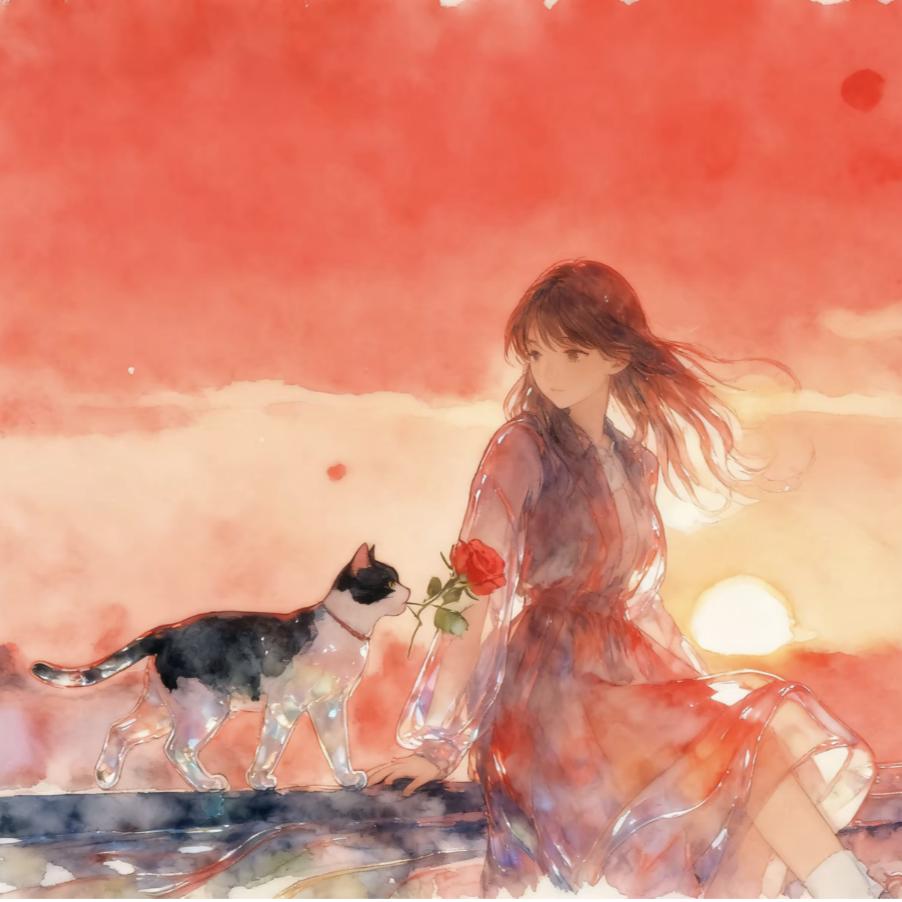 窗边的猫（正在锻炼版）