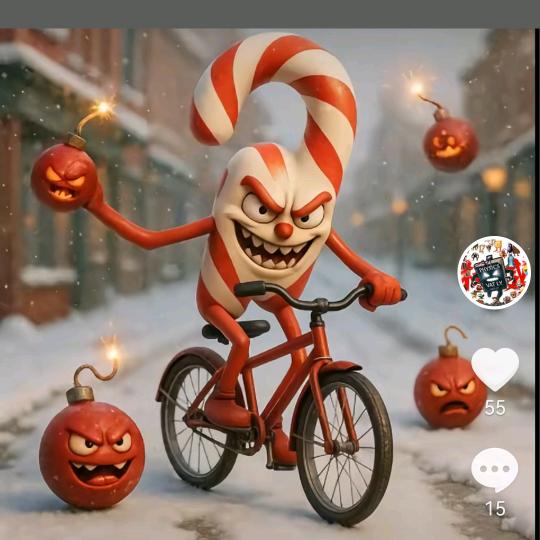 骑自行车的糖棒人（反红眼蜘蛛）