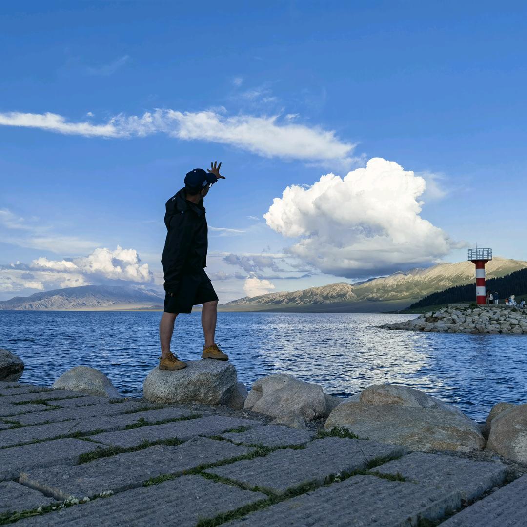 看风景的路上。