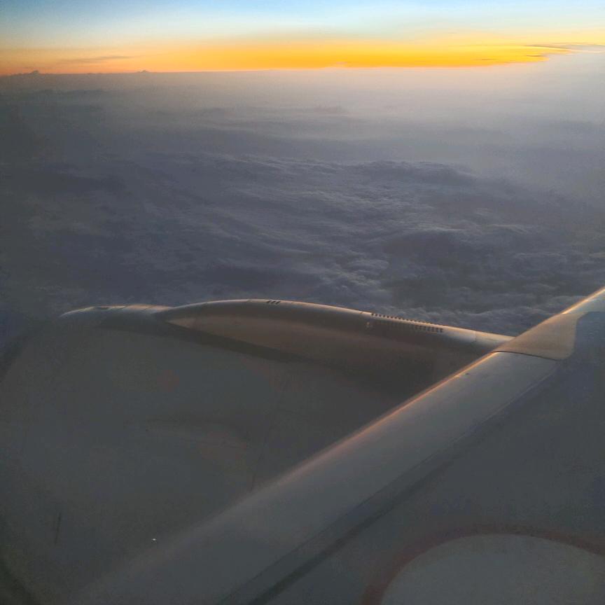 夕阳下的飘雪