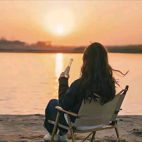 清晨的夕阳