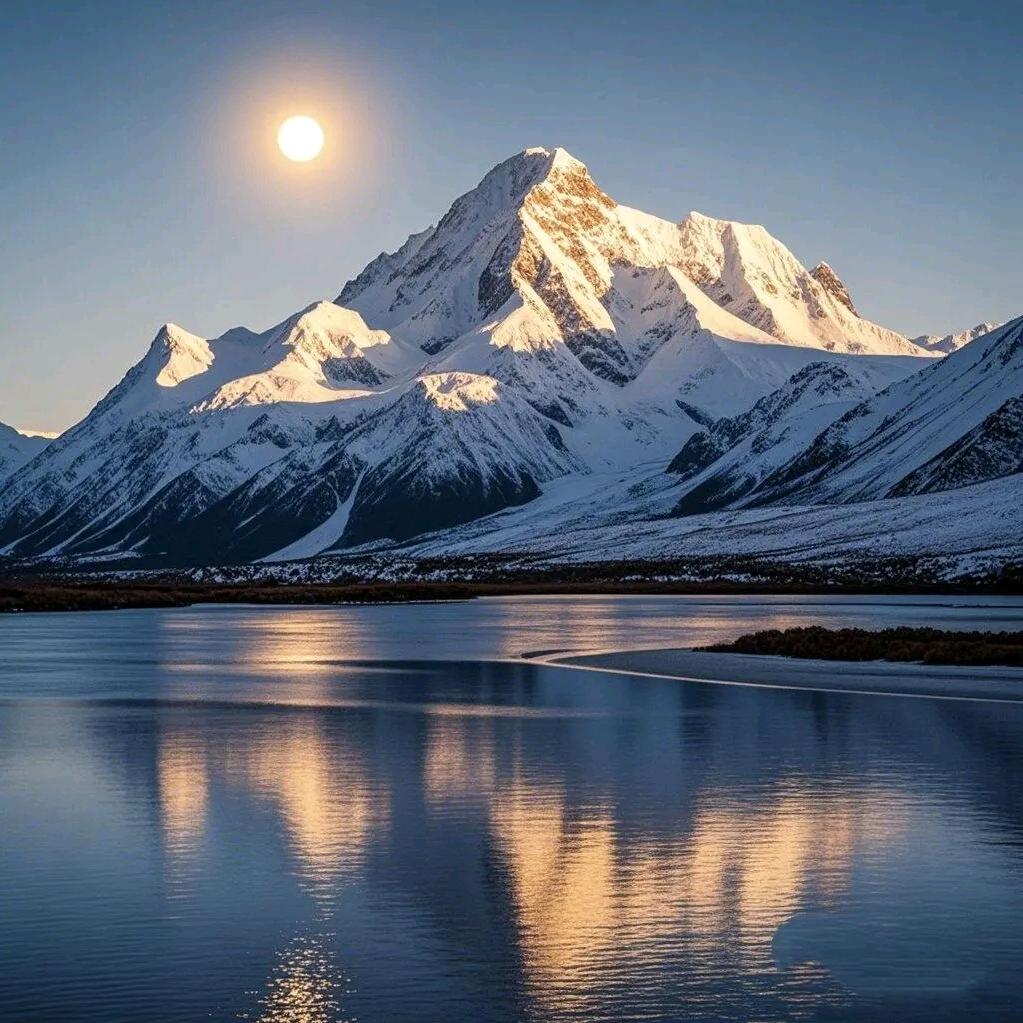 山遇晚.
