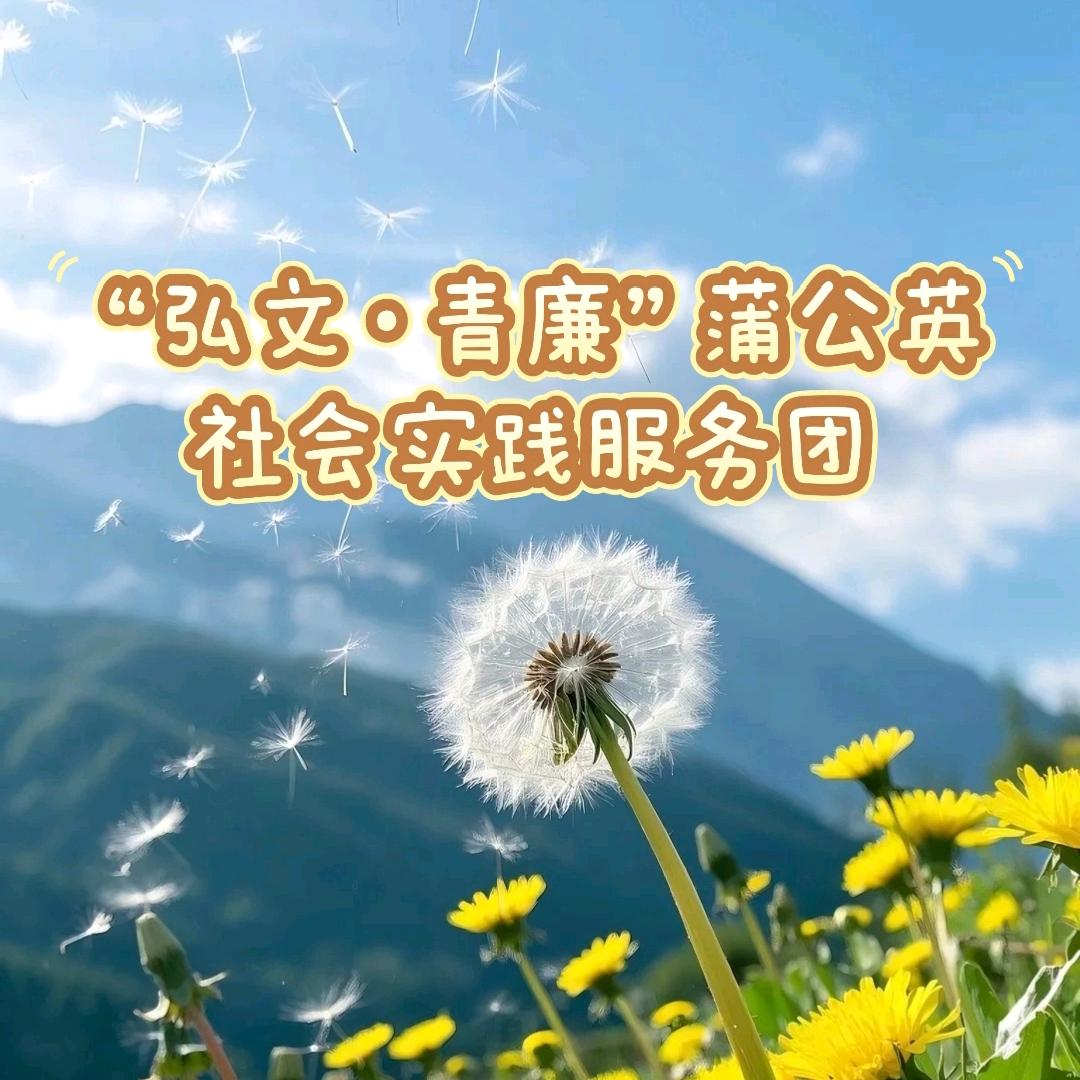 “弘文·青廉”蒲公英社会实践服务团