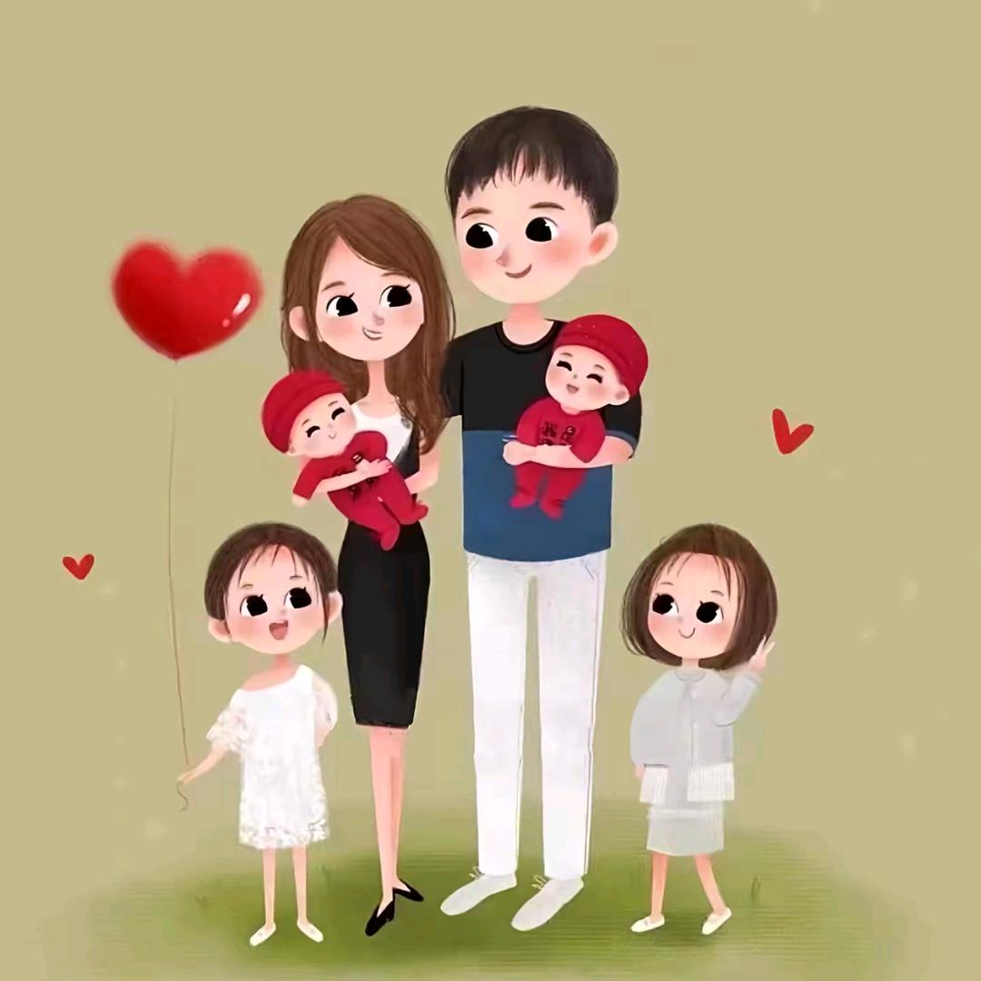 L.双：份グ甜ve（两女儿+双胞胎儿子）