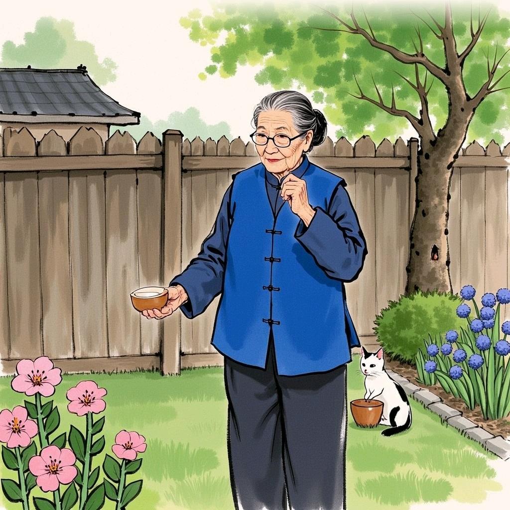 爱心老奶奶漫画