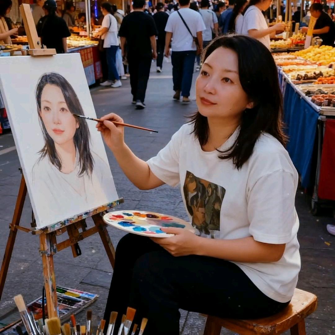 闲渡—拾梦手绘