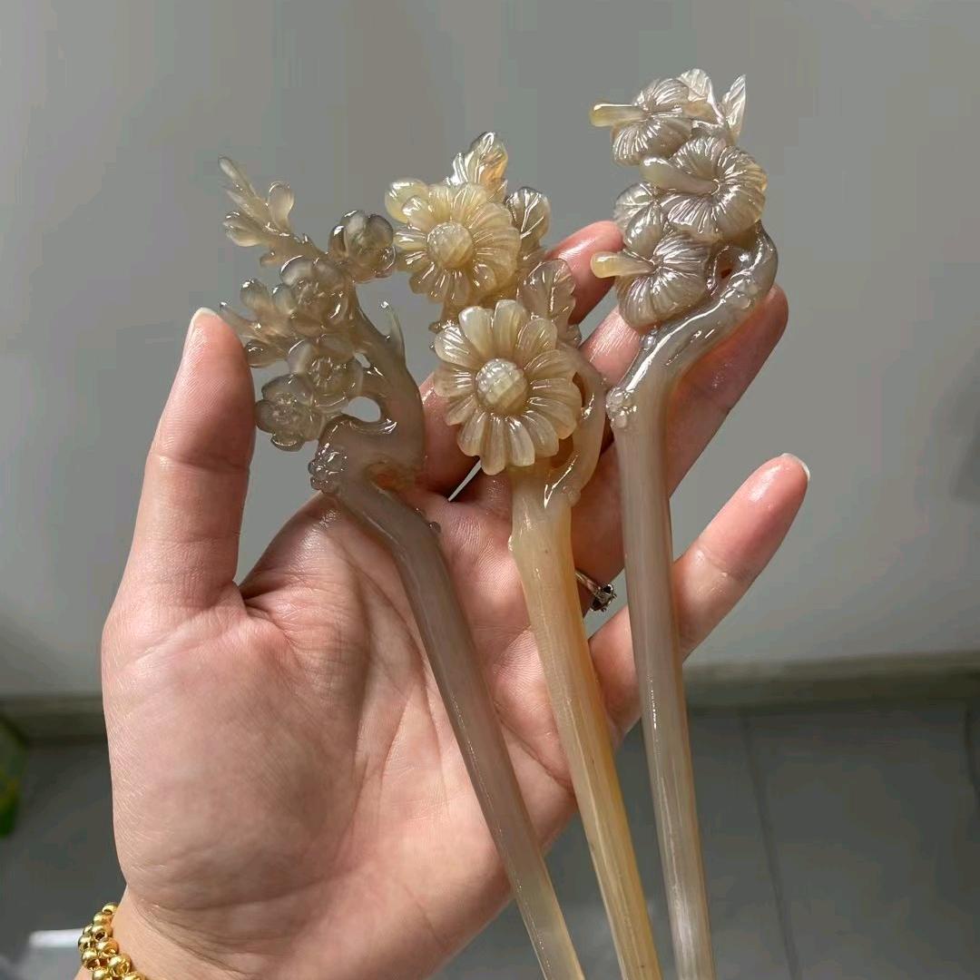 角骨发簪手作