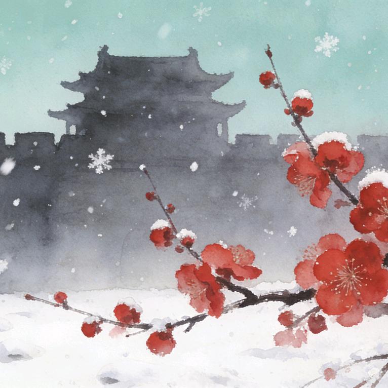 城北雪已下