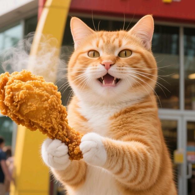 大胖橘和黑白猫