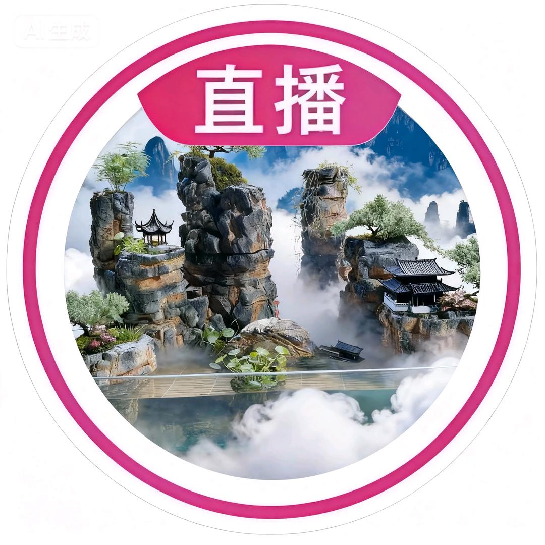 新款合成石自由组合生态水陆缸假山盆景