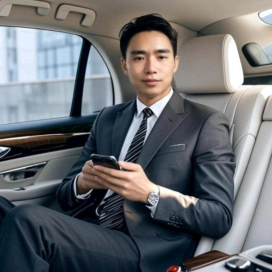 雨中的男人。