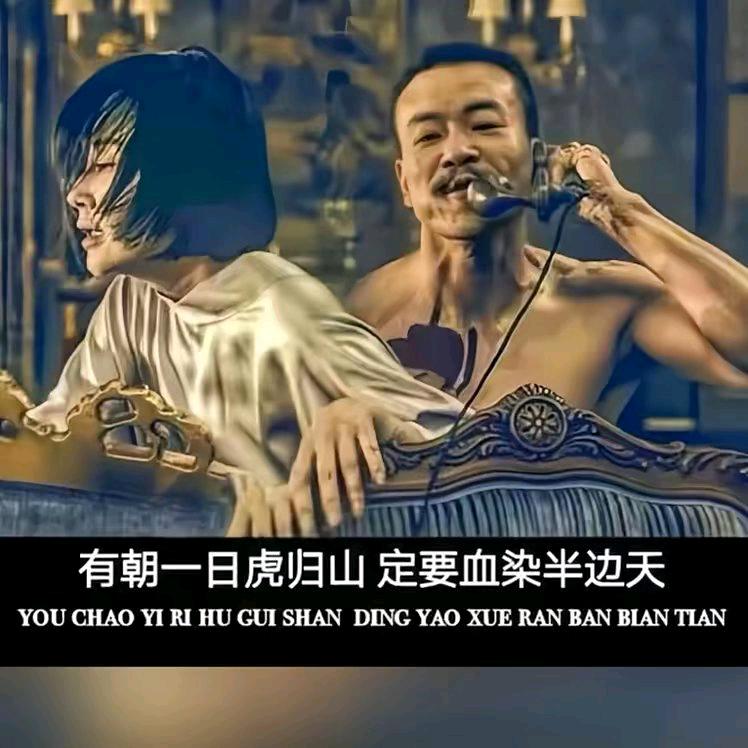 有朝一日虎归山 必定血染半边天白料